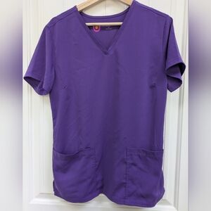 Urbane Purple V-Neck Scrub Top